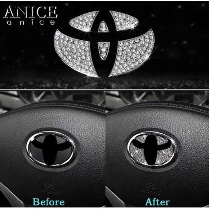 Diamond Toyota steering wheel logo emblem