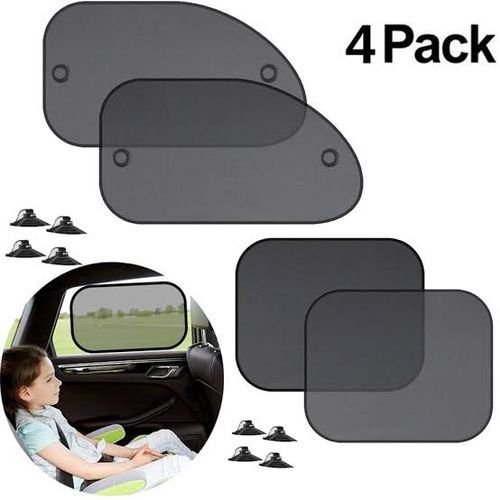 car side window sun shade 4 pieces installed