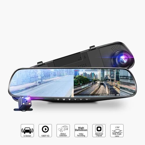 4.3 inch mirror dash cam full hd 1080p