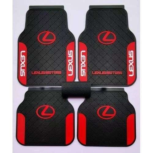lexus foot mat red black