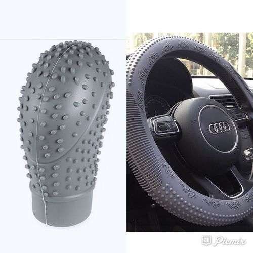 silicone steering wheel cover gray