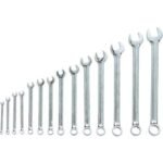 14 piece combination spanner set flat and ring wrenches