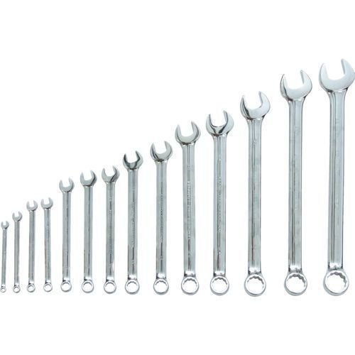 14 piece combination spanner set flat and ring wrenches