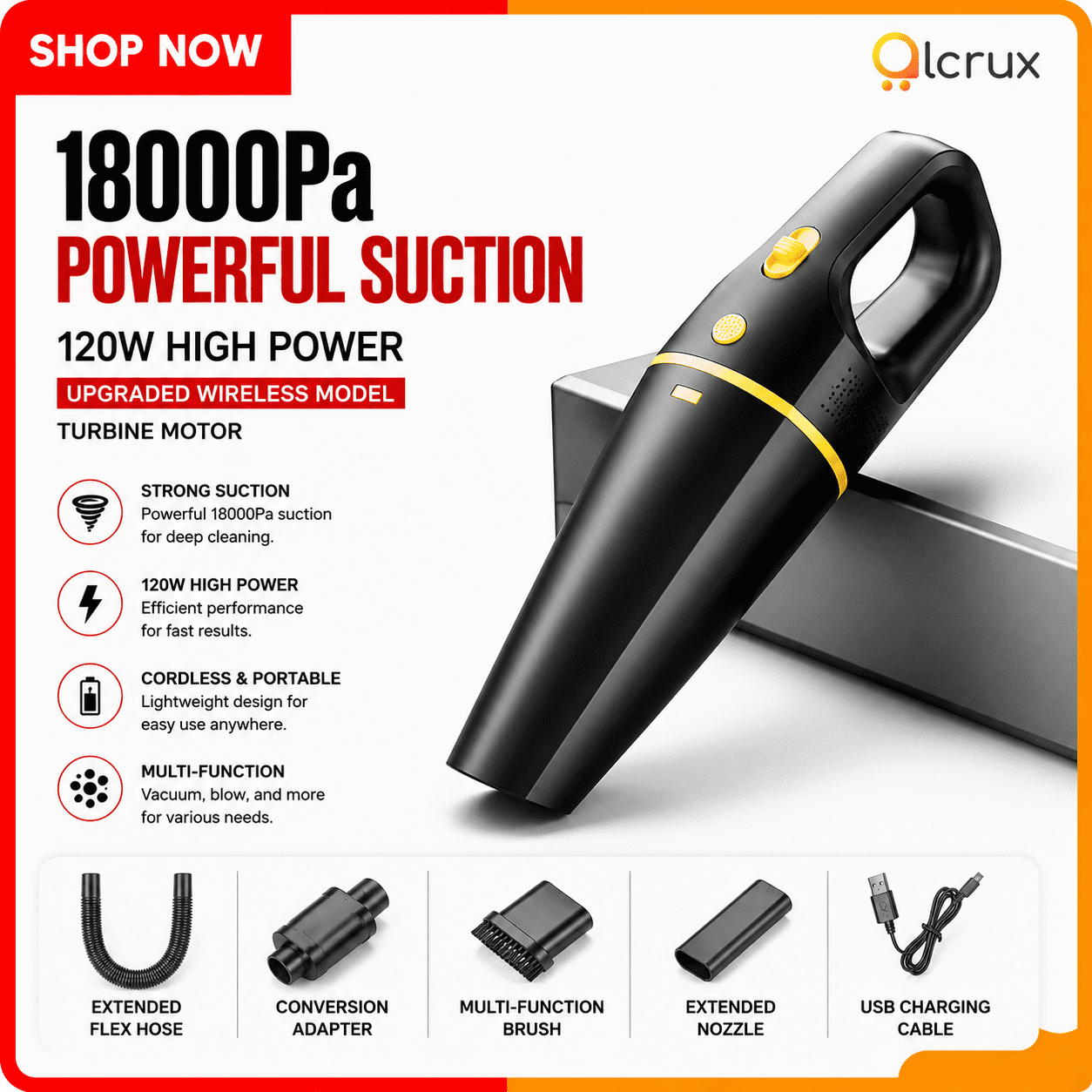 Powerful handheld vacuum cleaner cordless car vacuum cleaner
