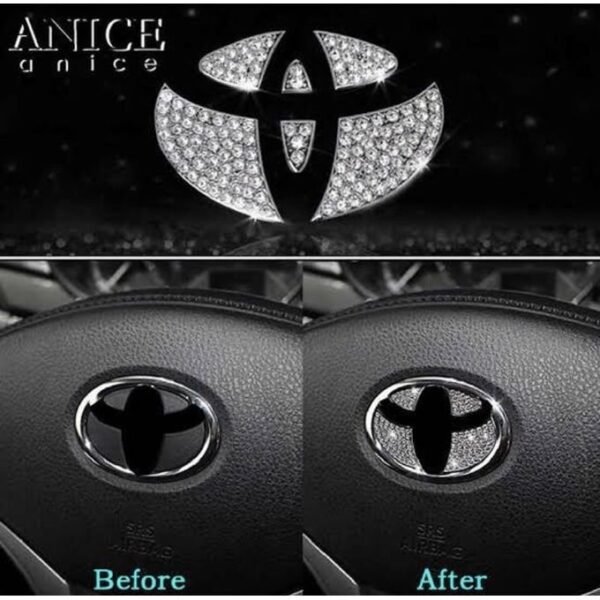 Diamond Toyota steering wheel logo emblem