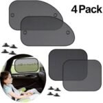 car side window sun shade 4 pieces installed