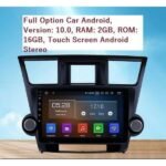 Car Android GPS Navigation Stereo For Toyota Highlander 2008 - 2012 With Camera
