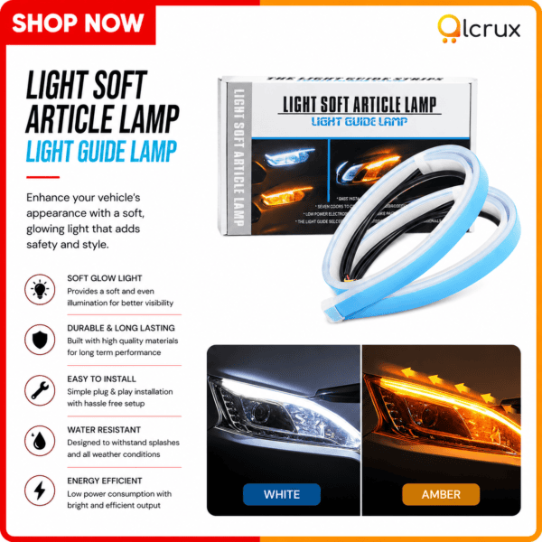 White yellow LED guide lamp