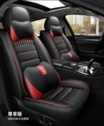 Universal car seat cover full set installed in 5 seater car interior