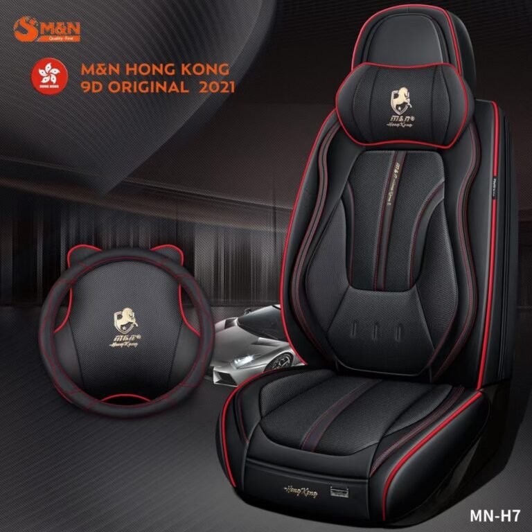 HORSE 5 seater car seat covers full set installed in vehicle interior