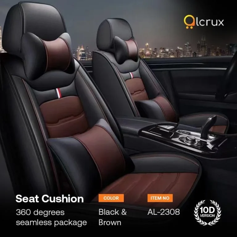 universal 5 seater car seat cover full set installed in car interior