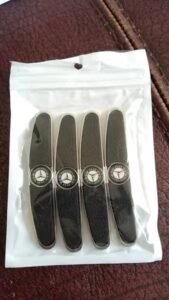 car door bumper protector strip installed on door edge