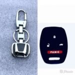 Honda Key Black Key Holder + Remote Silicone Shell Case Cover