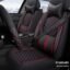 Universal 3D car seat covers full set for 5 seater vehicle in PU leather