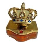 Luxury car air freshener perfume with crown shaped decorative cap