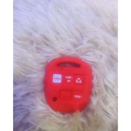lexus 3 button silicone remote key case red
