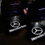 mercedes door logo projector light ground effect