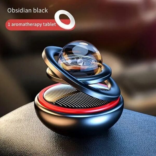 Solar car air freshener rotating diffuser