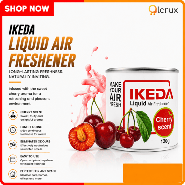 Ikeda Liquid Air Freshener Cherry Scent 120g Long Lasting Car Air Freshener