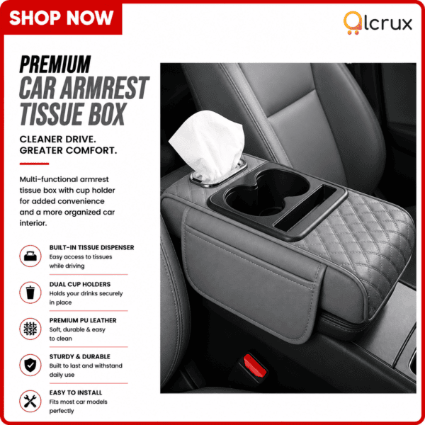 Universal car armrest cushion