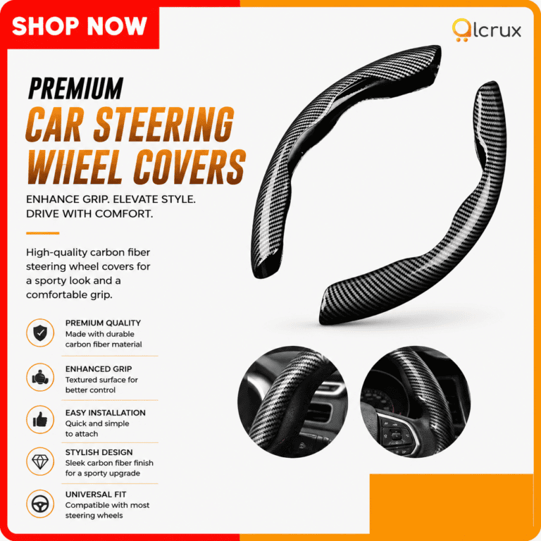 Carbon fiber steering wheel cover