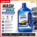 Wash plus wax car shampoo
