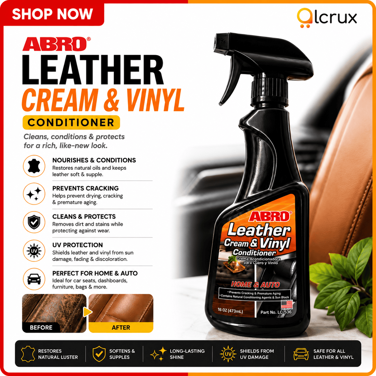 ABRO leather vinyl conditioner