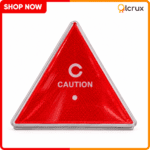 Reflective car caution triangle for roadside emergencies