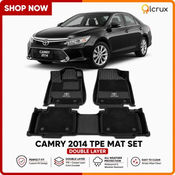 Toyota Camry 2014 double layer TPE floor mat set