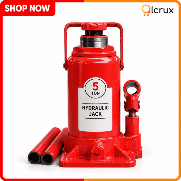 5-ton red hydraulic bottle jack