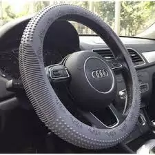 Universal Car Silicone Steering Wheel Cover + Gear Knob Gray Color photo review